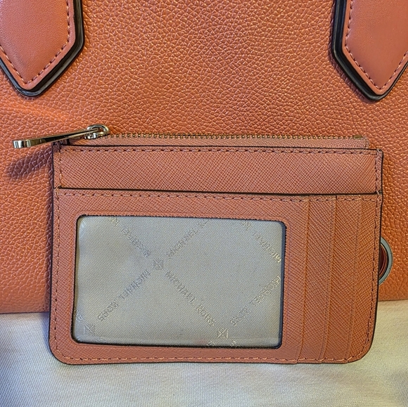 Michael Kors Coral/Salmon Satchel and Wallet Set - Almost New Condition - Picture 2 of 9